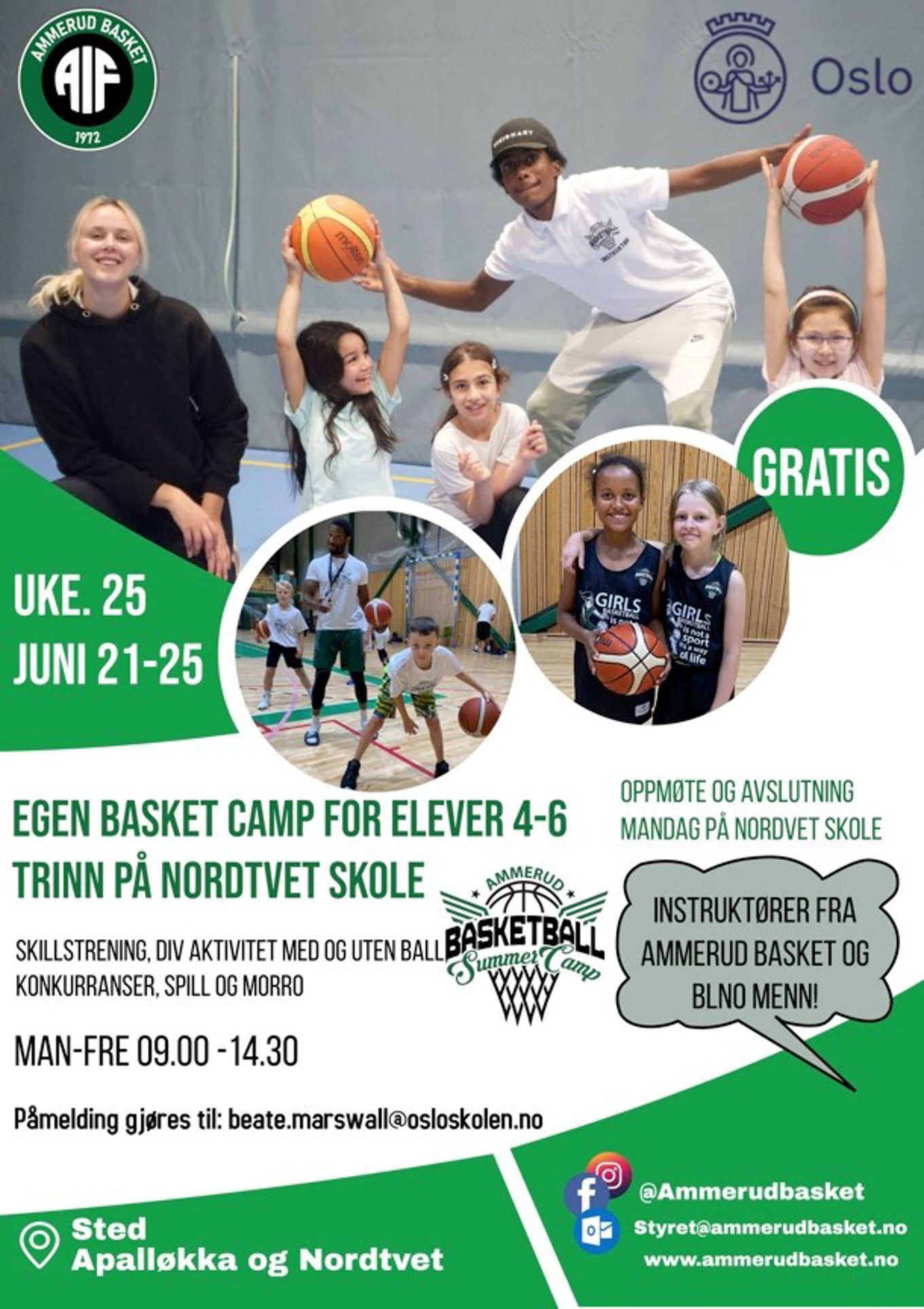 Foto: Helle Cecilie Stokke Poster basketcamp